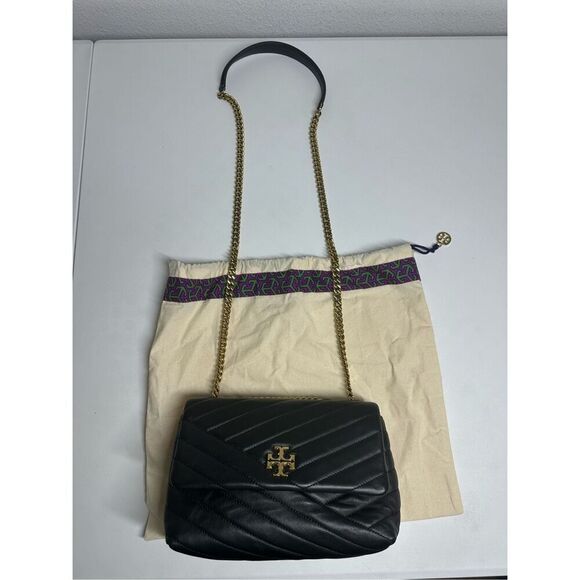 NWOT TORY BURCH KIRA SMALL CHEVRON BAG IN BLACK - Picture 8 of 16